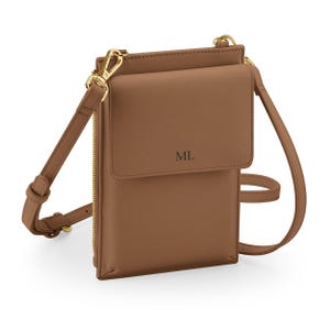 Personalised Mobile Phone Case Wallet 2 in 1 Shoulder Bag, Vegan Leather Bag Crossbody Bag, Women Purse, Gift for Her, Gifts for Mum, 5 Cols image 9