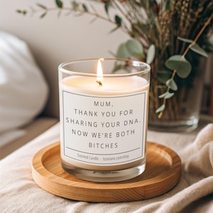 Mum Thank You For Sharing Your DNA, Mothers Day Gift, Birthday Candle, Funny Gift for Mum, Mum Gift, Mum Birthday Candle, Best Mum Gifts