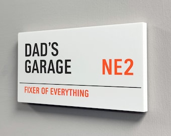 Custom Man Cave Sign, Personalised Bar or Gaming Room Plaque, Father's Day Gift for Him, Home Bar Decor, Office Door Sign, Name Plaque