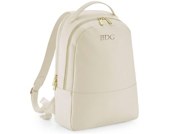 Custom Women Backpack, Personalised Bag with Initials, Faux Leather Rucksack, Travel Backpack, Hand Luggage Bag, Best City Backpack