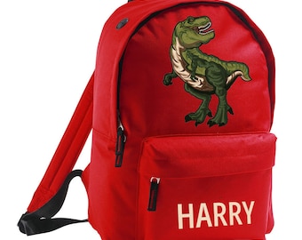 Dinosaurier Rucksack für Kinder Personalisiert, Kinderrucksack, Schultasche für Jungen & Mädchen Kindergarten Vorschule Reisetasche, Kinderrucksack