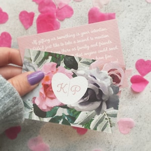 Honeymoon Fund Poem Insert, Personalised Invitation Inserts, Asking For Wedding Money Gift, Invitation Honeymoon Poem, Wedding Gift List
