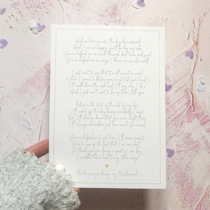 Gracias por ser mi poema de dama de honor DESCARGAR E IMPRIMIR, Poema de la mañana de boda/Regalo para su dama de honor