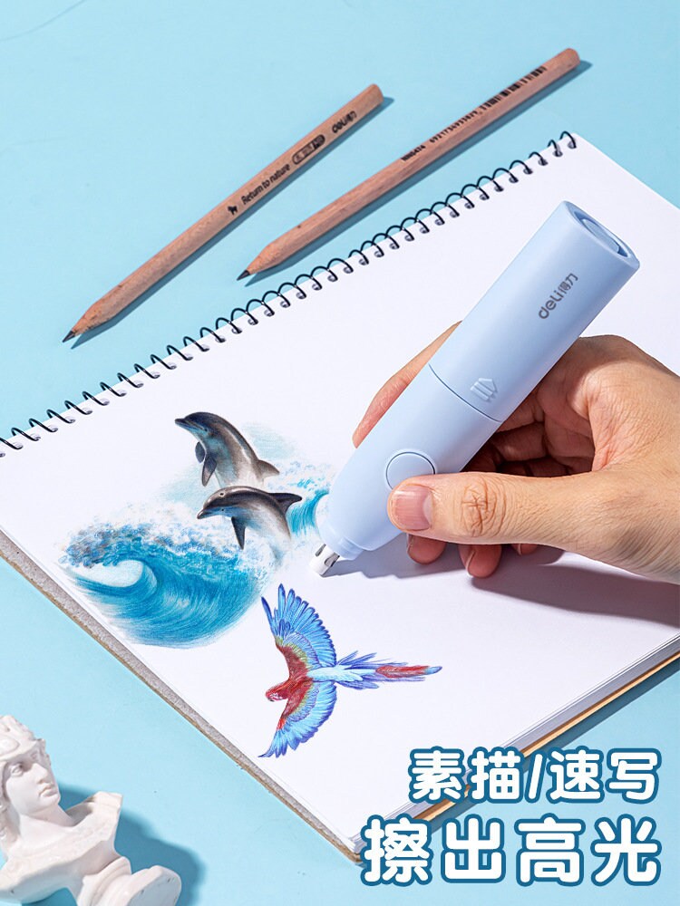 Deli Cute Electric Eraser Mini Kneaded Mechanical Rubbers Art Electronic  Pencil Erasers For Kids Stationery School Supplier