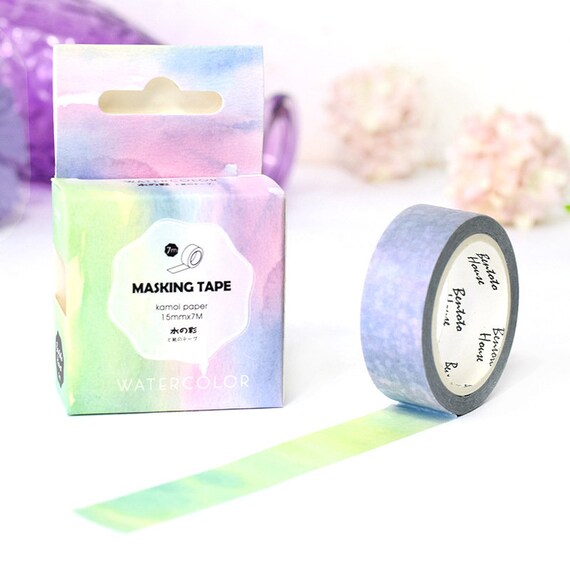 Watercolour Washi Tape,bullet journal,scrapbook,diary tape, Washi tape