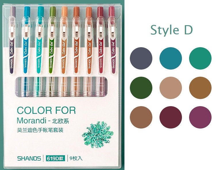 Morandi Shands Color Gel 9 Pen Set 0.5mm Sweet Set 619A -  Israel