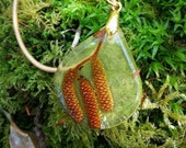 Birch catkins pendant