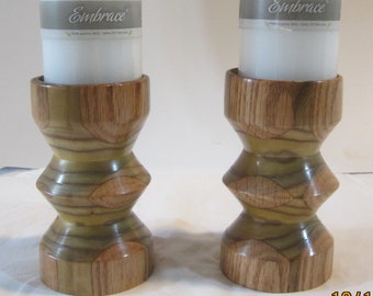Candle Holders, Wooden Handmade