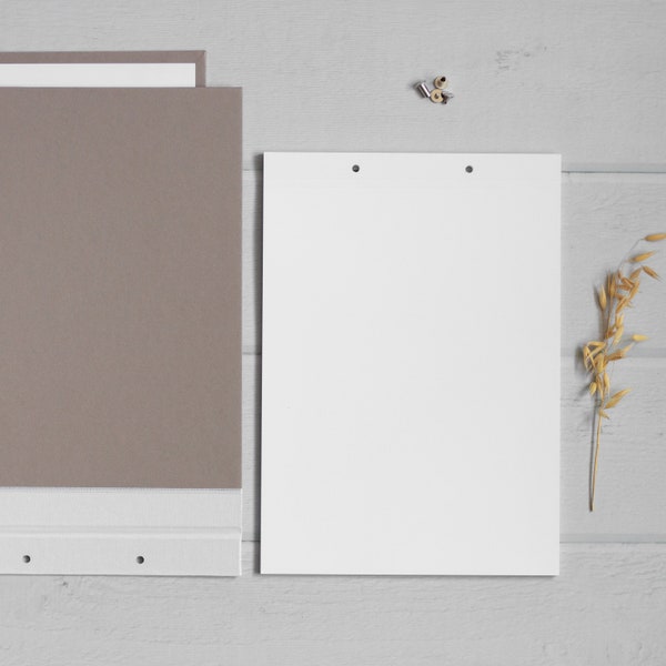 DIY Kit Fotoalbum  - Taupe Smooth - Bastelset - Fotoalbum A4 - Schraubalbum - Zum Selbstgestalten - kreatives Geschenk - Familie - Paare