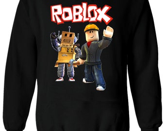 Roblox Hoodie Etsy - roblox builderman box robot online game hoodie sweatshirt jumper men women unisex 901