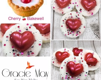 Bakewell Tart Hand poured soy wax melts- Beautiful luxury soy wax melts - vegan friendly, cruelty free - highly fragranced