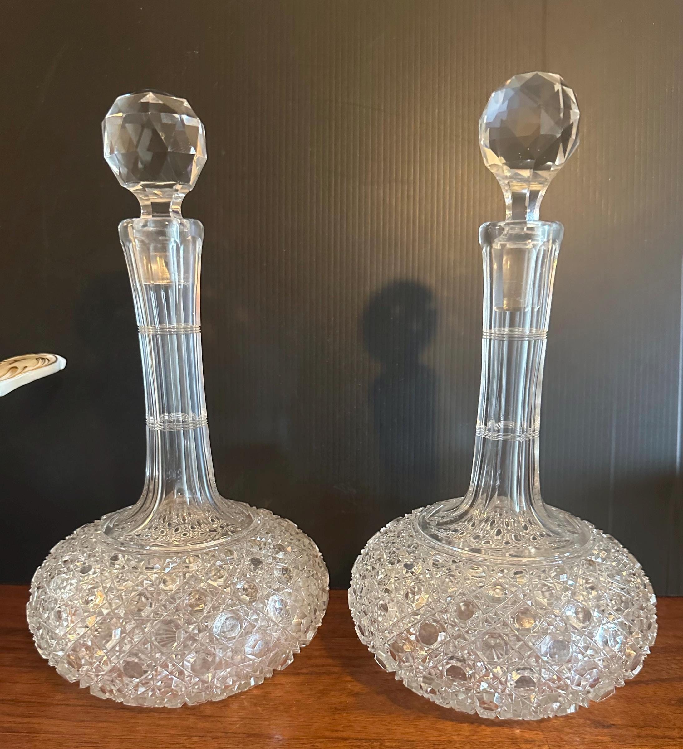 American Brilliant Cut Crystal Decanter - Etsy Canada display picture 1