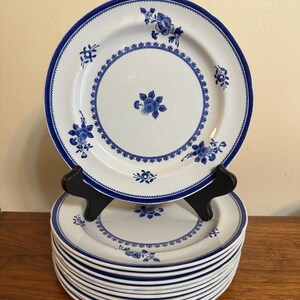 Set of 6 Vintage Copeland Spode GLOUCESTER Blue Dinner Plates 2 sets available