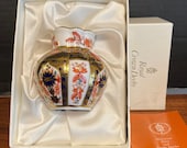 Royal Crown Derby 3 Vase Old Imari 1128 Original Box 1908