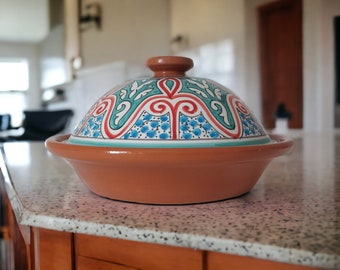 Hand Painted Large Tagine pot for cooking