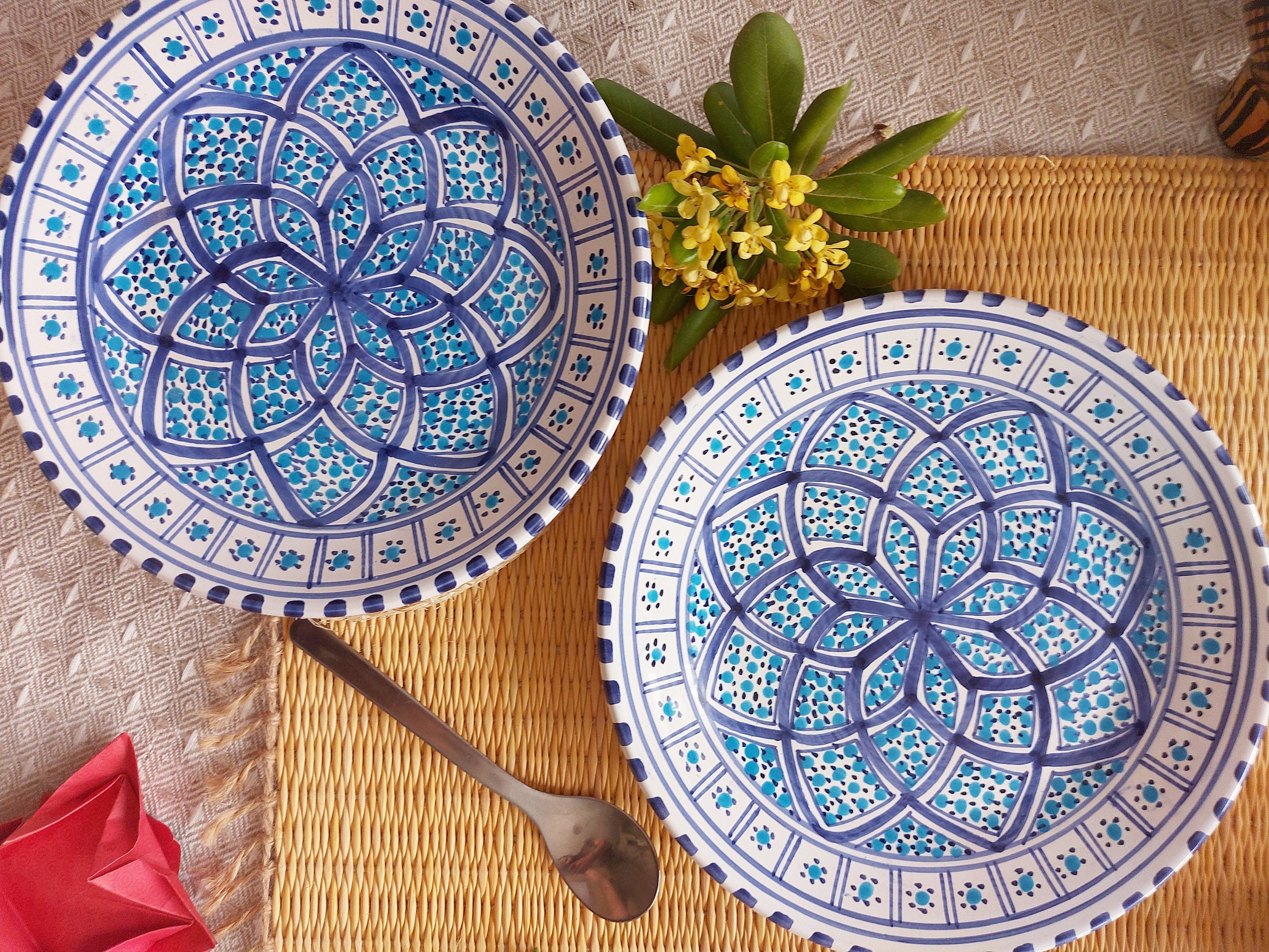 Tunisian Moroccan Terracotta Ceramic Tunisian Plate Appetizer 2611201206 