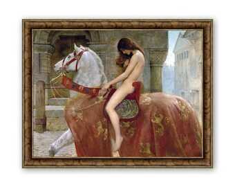 ready to hang Lady Godiva by John Collier Quality canvas wall art