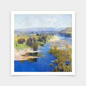 Arthur Streeton,‘The purple noon&#39;s transparent might,art prints,Vintage art,canvas wall art,famous art prints,q2612
