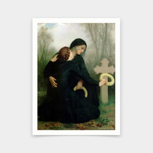 William Adolphe Bouguereau,All Saints Day,art prints,Vintage art,canvas wall art,famous art prints,V6867