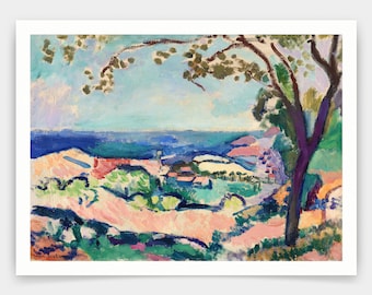 Henri Matisse,The Sea Seen from Collioure ,La Mer vue de Collioure1906,art prints,Vintage art,canvas wall art,famous art prints,q1097