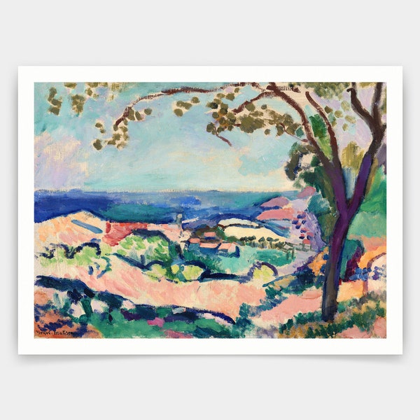 Henri Matisse,The Sea Seen from Collioure ,La Mer vue de Collioure1906,art prints,Vintage art,canvas wall art,famous art prints,q1097