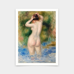 Pierre-Auguste Renoir,Bather,Baigneuse,art prints,Vintage art,canvas wall art,famous art prints,q618