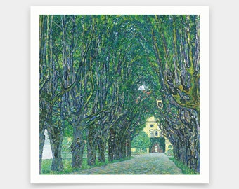 Gustav Klimt,Avenue to Schloss Kammer,art prints,Vintage art,canvas wall art,famous art prints,V7100