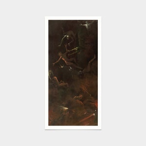 Hieronymus Bosch,Herbst des Damned,Kunstdrucke,Vintage Kunst,Leinwand Wandkunst,berühmte Kunstdrucke,vertikale schmale Drucke,V7416