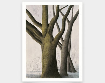 Leon Spilliaert,Big Tree,Tree wall art,art prints,Vintage art,canvas wall art,famous art prints,V6351