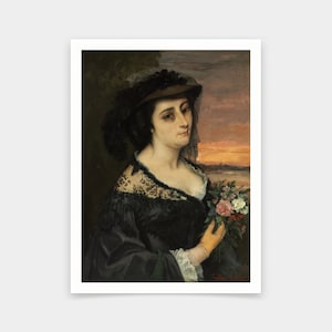 Gustave Courbet,Mme L Laure Borreau,Portrait de Laure Borreau,art prints,Vintage art,canvas wall art,famous art prints,V5911