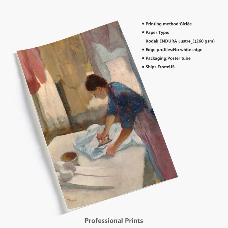 Edgar Degas,Woman Ironing,Clothing store framed printing,Framed Prints,wall art prints,Hanging Canvas print,large wall art oversized,f434