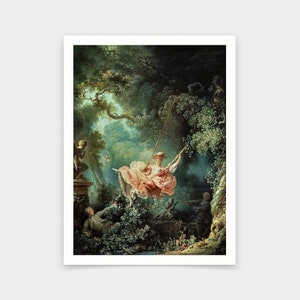 Jean-Honore Fragonard,The Happy Accidents of the Swing, 1767,art prints,Vintage art,canvas wall art,famous art prints,V6174