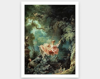 フラゴナール「ブランコ」 ジャン＝オノレ・フラゴナール：ブランコ（1767年頃） - ジクレー版画