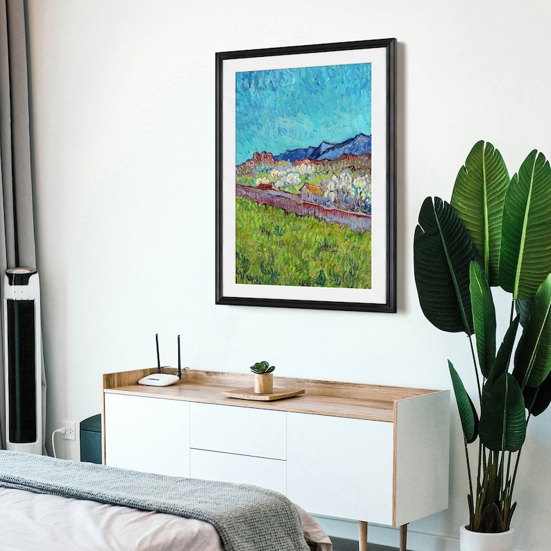 Vincent van Gogh,View of the Alpilles,Framed Prints,wall art prints,Hanging Canvas print,large wall art oversized,f696