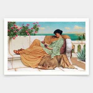 John William Godward,Dolce far niente,art prints,Vintage art,canvas wall art,famous art prints,V1764