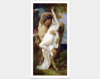 Alexandre Cabanel,Nymph Abducted by a Faun,art prints,Vintage art,canvas wall art,famous art prints,vertical narrow printsV7640