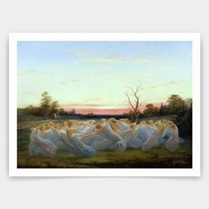 Nils Blommer,Fairies of the Meadow, Norse Mythology,art prints,Vintage art,canvas wall art,famous art prints,V4681