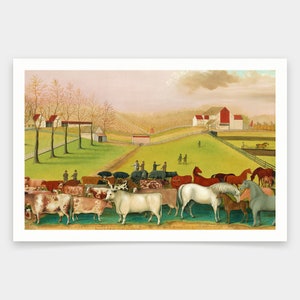 Edward Hicks,Cornell Farm,art prints,Vintage art,canvas wall art,famous art prints,V1225