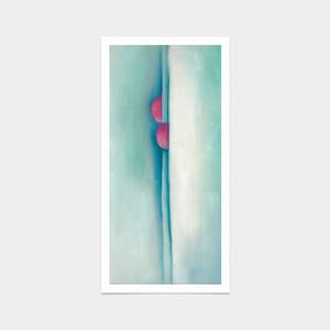 Georgia O&#39;Keeffe,Green Lines and Pink,Green abstract art,1919,art prints,Vintage art,canvas wall art,famous art prints,vertical narrow,V7690