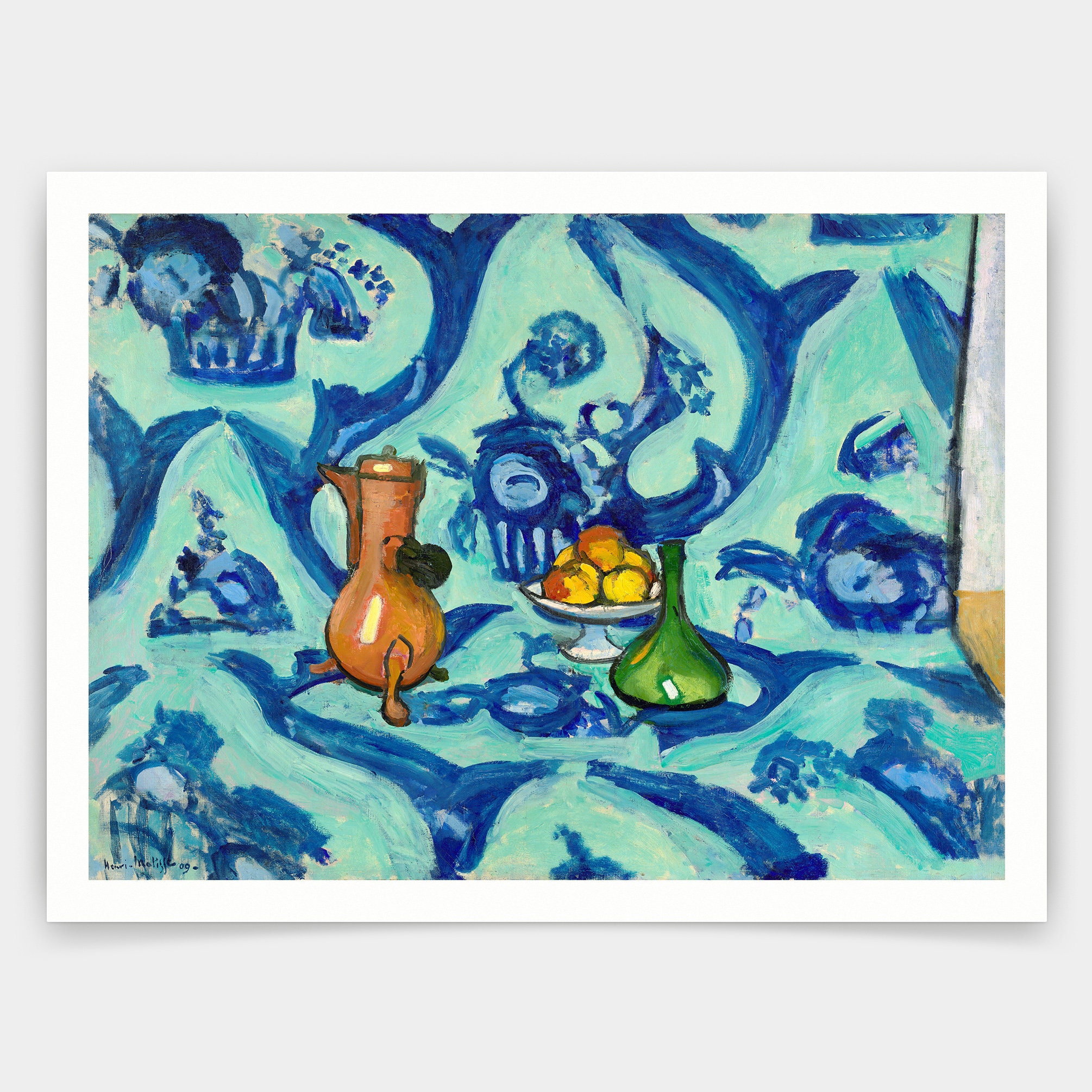 Henri Matisse,still Life With Blue Tablecloth 1909,art Prints