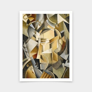 Ivan Vasilievich Kliun, O Relojoeiro, Der Uhrmacher L'horloger, impressões artísticas, arte vintage, arte de parede em tela, impressões de arte famosas, q508
