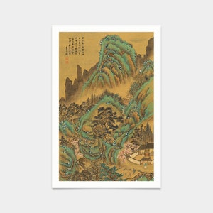 Li Bingde,cottage in the woods,Chinese Landscape Painting,art prints,Vintage art,canvas wall art,famous art prints,V2746
