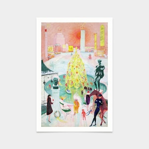 Florine Stettheimer,Christmas, 1930-1940,art prints,Vintage art,canvas wall art,famous art prints,V2395