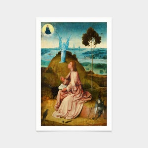 Hieronymus Bosch,Heiliger Johannes auf Patmos,Kunstdrucke,Vintage Kunst,Leinwand Wandkunst,berühmte Kunstdrucke,q2246