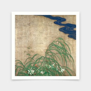 Sakai Hoitsu, Plantes à fleurs d’été et d’automne, peinture japonaise, impressions d’art, art vintage, art mural sur toile, impressions d’art célèbres, V7255