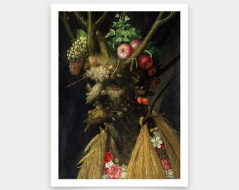Giuseppe Arcimboldo,Four Seasons in One Head,tirages d’art,art vintage,art mural sur toile,tirages d’art célèbres,2V204