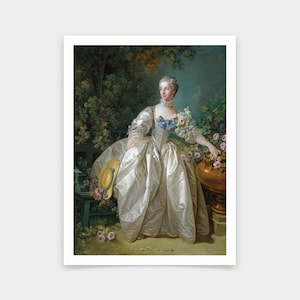 François Boucher,Madame Bergeret,art prints,Vintage art,canvas wall art,famous art prints,q454