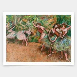 Edgar Degas,Ballet Scene, 1907,art prints,Vintage art,canvas wall art,famous art prints,V3519