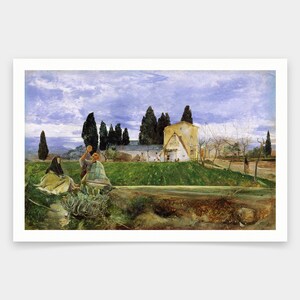 John William Inchbold,Springtime In Spain Near Gordella, 1869,art prints,Vintage art,canvas wall art,famous art prints,V1771
