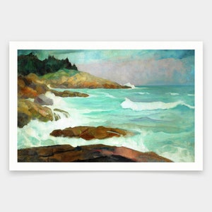 Newell Convers Wyeth,View of the Maine Coast,art prints,Vintage art,canvas wall art,famous art prints,V1889